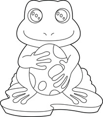 Frog Easter Easter egg Animal Vector Graphic Art Illustration