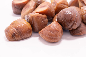 皮を剥いた甘栗