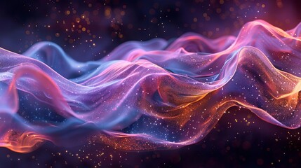 Fototapeta premium Vivid and colorful abstract waveforms with vibrant hues and dynamic movement, evoking a sense of energy and creativity.