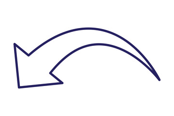 blue arrow left icon symbol. Transparent Background Blue Arrow Png