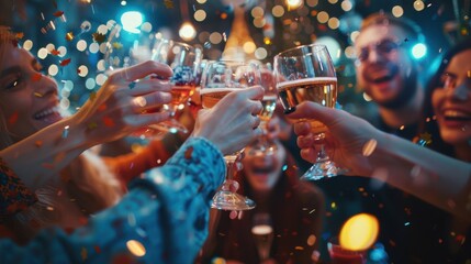 The festive celebration with friends.