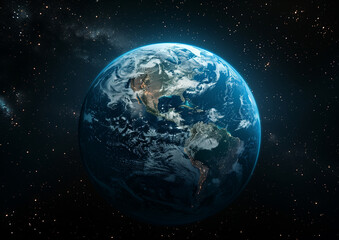 View of planet Earth from dark space