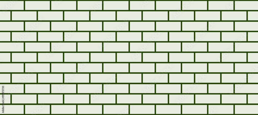 Sticker green brick wall texture background