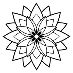 black and white flower illistation