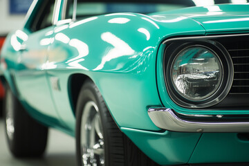 american muscle car close up