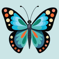 vector illustration of a butterfly that has wide wings and a charming color. a colorful butterfly with a colorful pattern on it. Abstract Butterfly Wings. Exotic Moth Decor. Elegant Flying Insect.