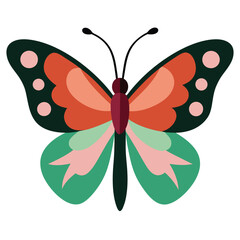 vector illustration of a butterfly that has wide wings and a charming color. a colorful butterfly with a colorful pattern on it. Abstract Butterfly Wings. Exotic Moth Decor. Elegant Flying Insect.