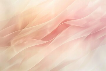 Obraz premium Soft flowing pastel fabric in shades of peach and pink, creating a delicate and elegant texture