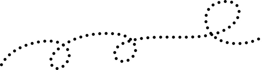 Spiral dotted lines symbol. Design element
