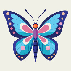 vector illustration of a butterfly that has wide wings and a charming color. a colorful butterfly with a colorful pattern on it. Abstract Butterfly Wings. Exotic Moth Decor. Elegant Flying Insect.