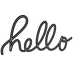 hello hand writing