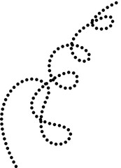 Spiral dotted lines symbol. Design element
