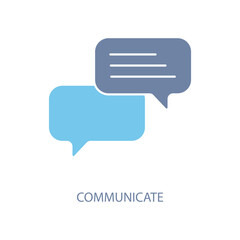 communicate concept line icon. Simple element illustration. communicate concept outline symbol design.
