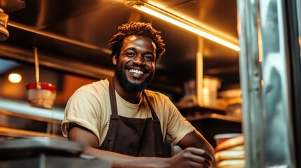 Smiling Food Truck Owner