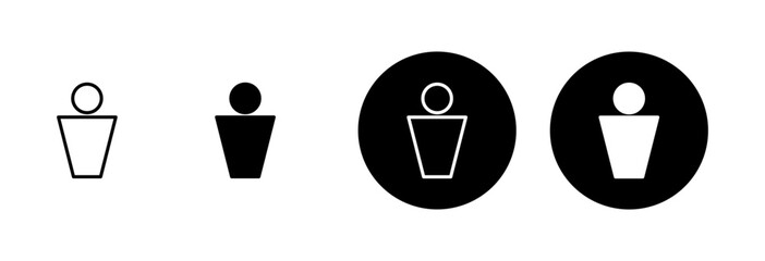 User Icon vector isolated on white background. person sign. people icon.