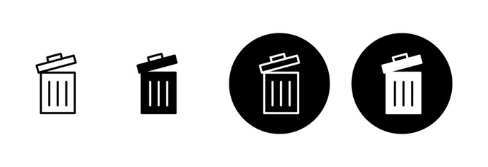 Trash icon vector isolated on white background. trash can icon. Delete icon vector