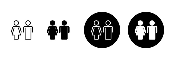 Man and woman icon vector isolated on white background. male and female symbol