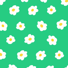 手描きの小さい花柄の背景イラスト背景色付き9