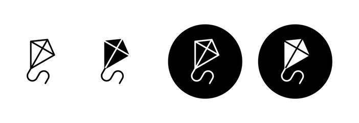 Kite icon vector isolated on white background. kite vector icon.