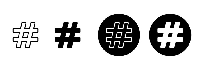 Hashtag icon vector isolated on white background. hashtag vector icon