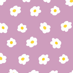 手描きの小さい花柄の背景イラスト背景色付き19