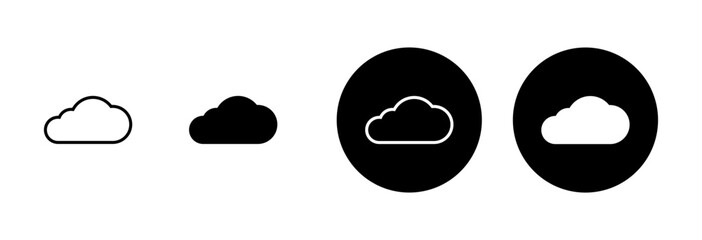 Cloud icon vector isolated on white background. cloud computing icon