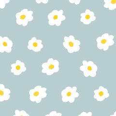 手描きの小さい花柄の背景イラスト背景色付き29