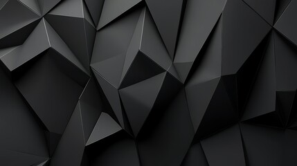 Obraz premium An interior design background made from black 3D polygons.