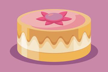  Chiffon Cake vector art illustration