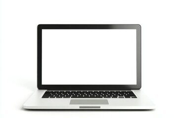 Fototapeta premium Blank laptop screen isolated on white backgroundп
