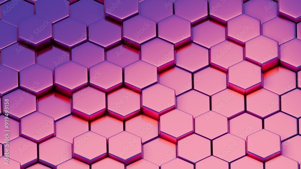 Aufkleber modern hexagonal tiles with gradient lighting