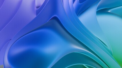 Smooth Abstract Flowing Fabric in Blue and Purple Tones