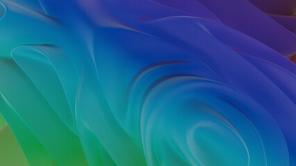 Abstract Fluid Gradient in Green and Blue Tones with Subtle Motion