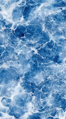 Obraz premium A mesmerizing blend of deep blue and white swirls captures the essence of ocean waves, creating a soothing atmosphere perfect for a summer backdrop