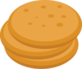 This image shows a stack of round cracker biscuits, offering a tempting snacking choice