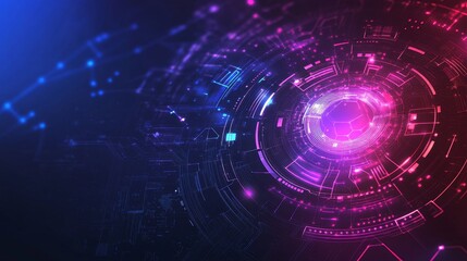 Obraz premium Background circuit for blue and purple technologies. Stock image.