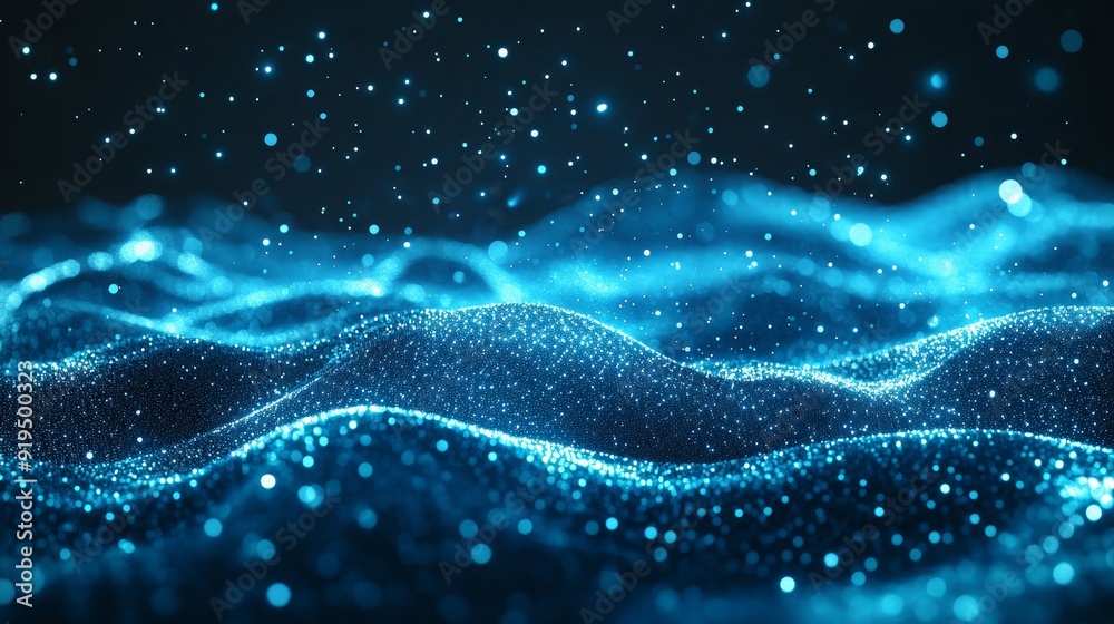 Poster isolated dots and lines on a dark background with a data technology illustration. abstract futuristi