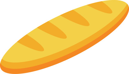 Freshly baked bread loaf with a golden crust is waiting to be eaten