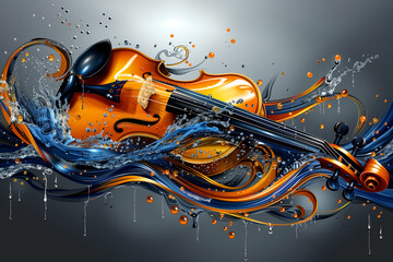 Vintage abstract music poster. A brand new style for your business design. Gorgeous abstract illustration with elegant design.