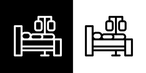 Chemotheraphy icon. Health. Medical. Hospital. Black icon. Silhouette icon.