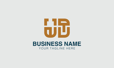 Fototapeta premium UD U ud initial logo | initial based abstract modern minimal creative logo, vector template image. luxury logotype logo, real estate homie logo. typography logo. initials logo