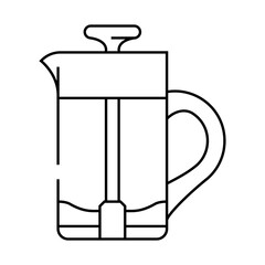 milk frother home interior line icon vector. milk frother home interior sign. isolated contour symbol black illustration