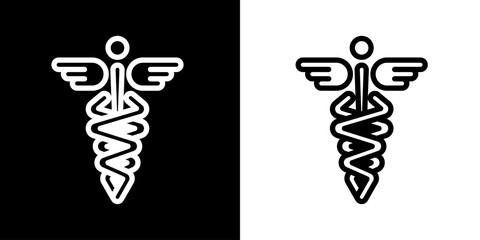 Healthcare sign icon. Health. Medical. Hospital. Black icon. Silhouette icon.