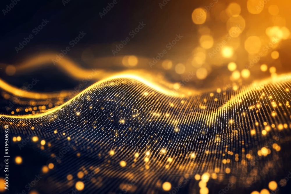 Poster abstract science or technology background. digital background with glowing particles. visualization 