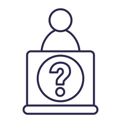 Help desk png icon, line