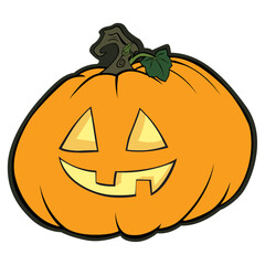 Halloween Pumpkin Jack O Lantern named Fred in a fun cartoon style kid-friendly made with crafters in mind easy to cut shape for Halloween decorations
