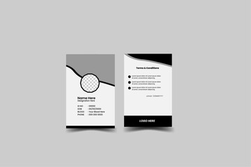 Fototapeta premium Modern Identity Card.Modern and minimalist id card template,Creative id card design for your company employee. Vector id card template, Modern colorful icon collection.Abstract professional id card de