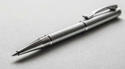 Fototapeta premium Ballpoint pen on blank surface