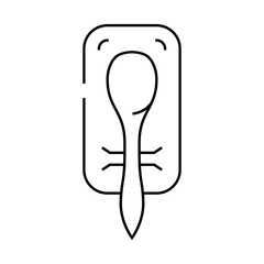 spoon rest home interior line icon vector. spoon rest home interior sign. isolated contour symbol black illustration
