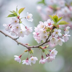 Beautiful Delicate Cherry Blossom Branch Ideal for Spring Decor and Floral Designs